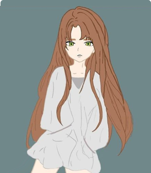 Digital Artwork of Anime Girl Created on Picasso Tab Drawing Tablet