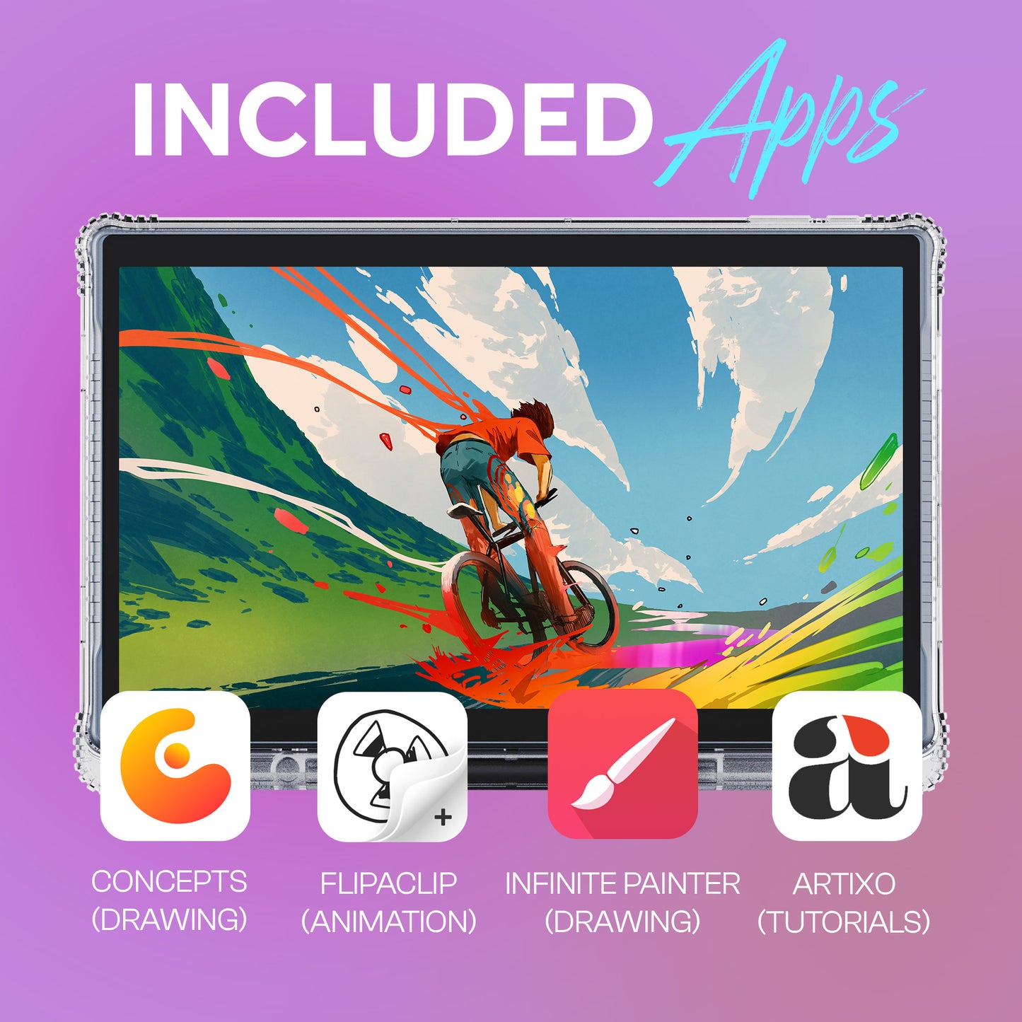 Drawing Animation Tutorials included Apps on PicassoTab X14 for Beginner