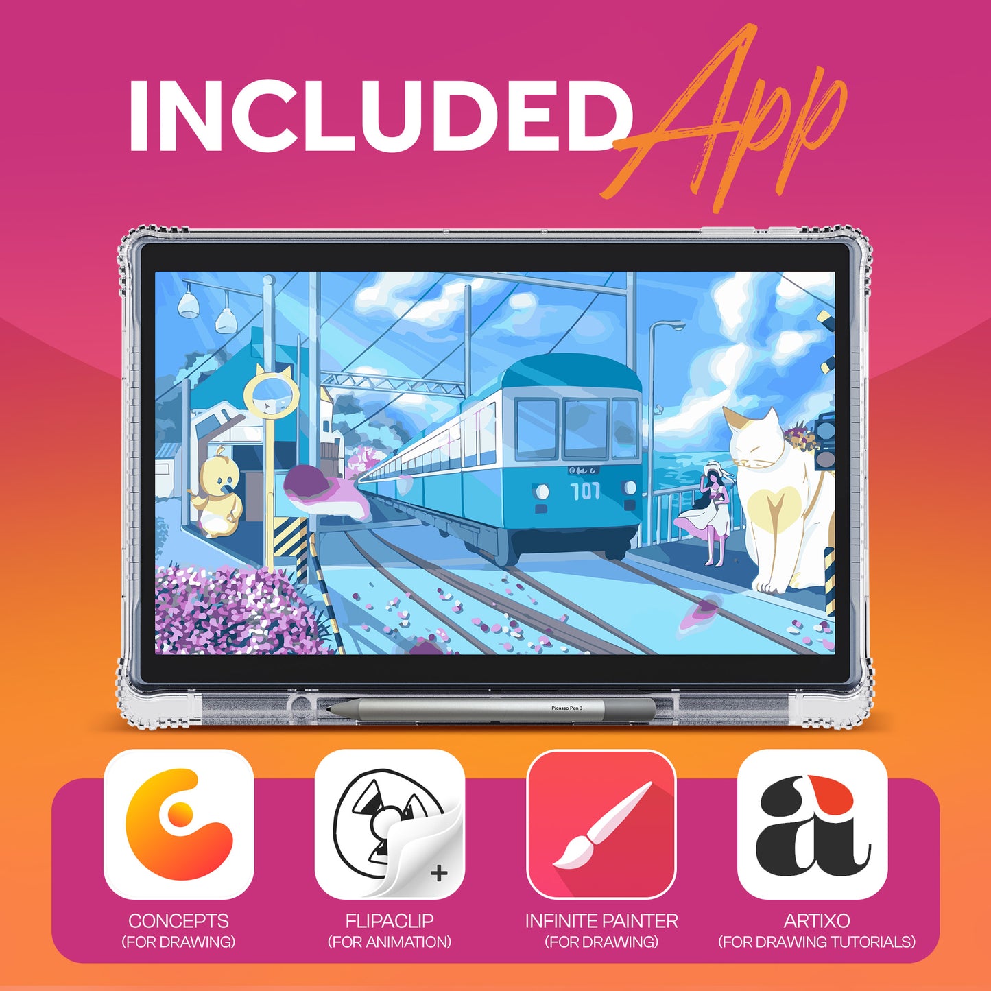 Drawing Apps Installed on PicassoTab X11