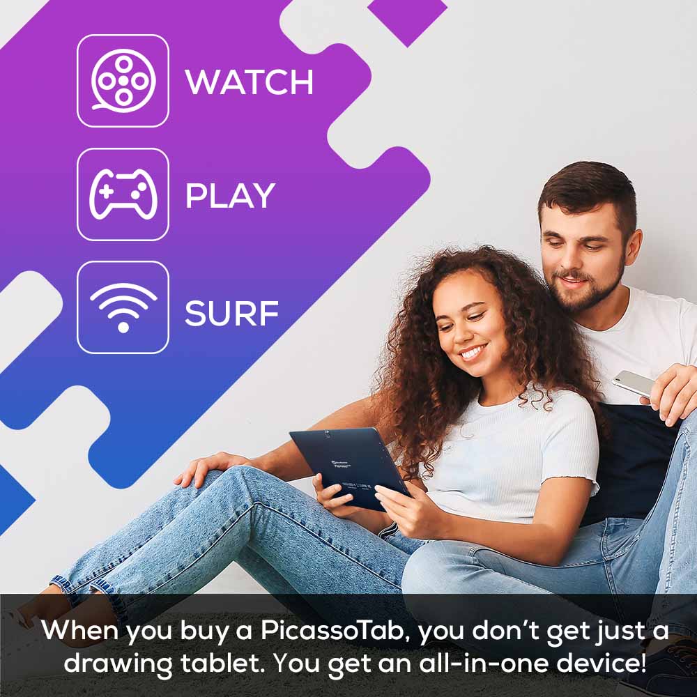 PicassoTab Drawing Tablet with case All in one device drawing tablet with screen