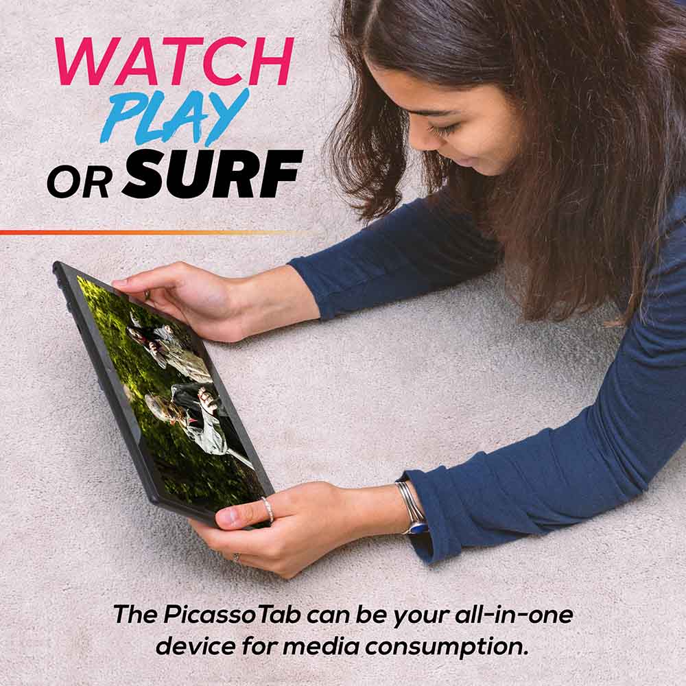 PicassoTab XL 11.6 Inch Watch, Play or Surf drawing tablet with pen
