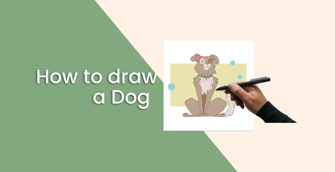 How to Draw a Dog | Simbans PicassoTab XL Portable Drawing Tablet
