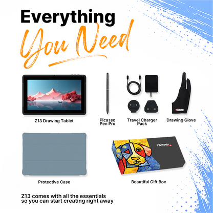 PicassoTab Z13 Standalone Drawing Tablet with Pen