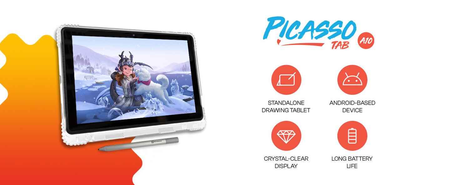 PicassoTab A10 Standalone Drawing Tablet with Pen