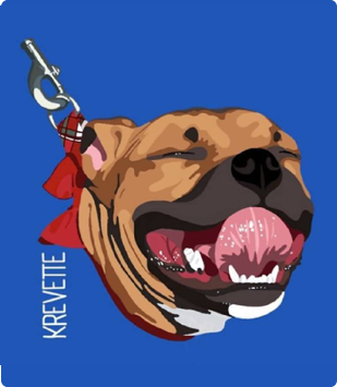 Example of Digital Artwork Created on Drawing Tablet - Bulldog Portrait