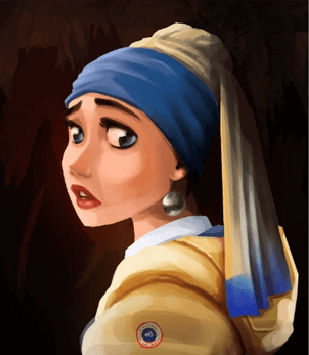 Digital Drawing of Cartoon Character on Drawing Pad - Simbans