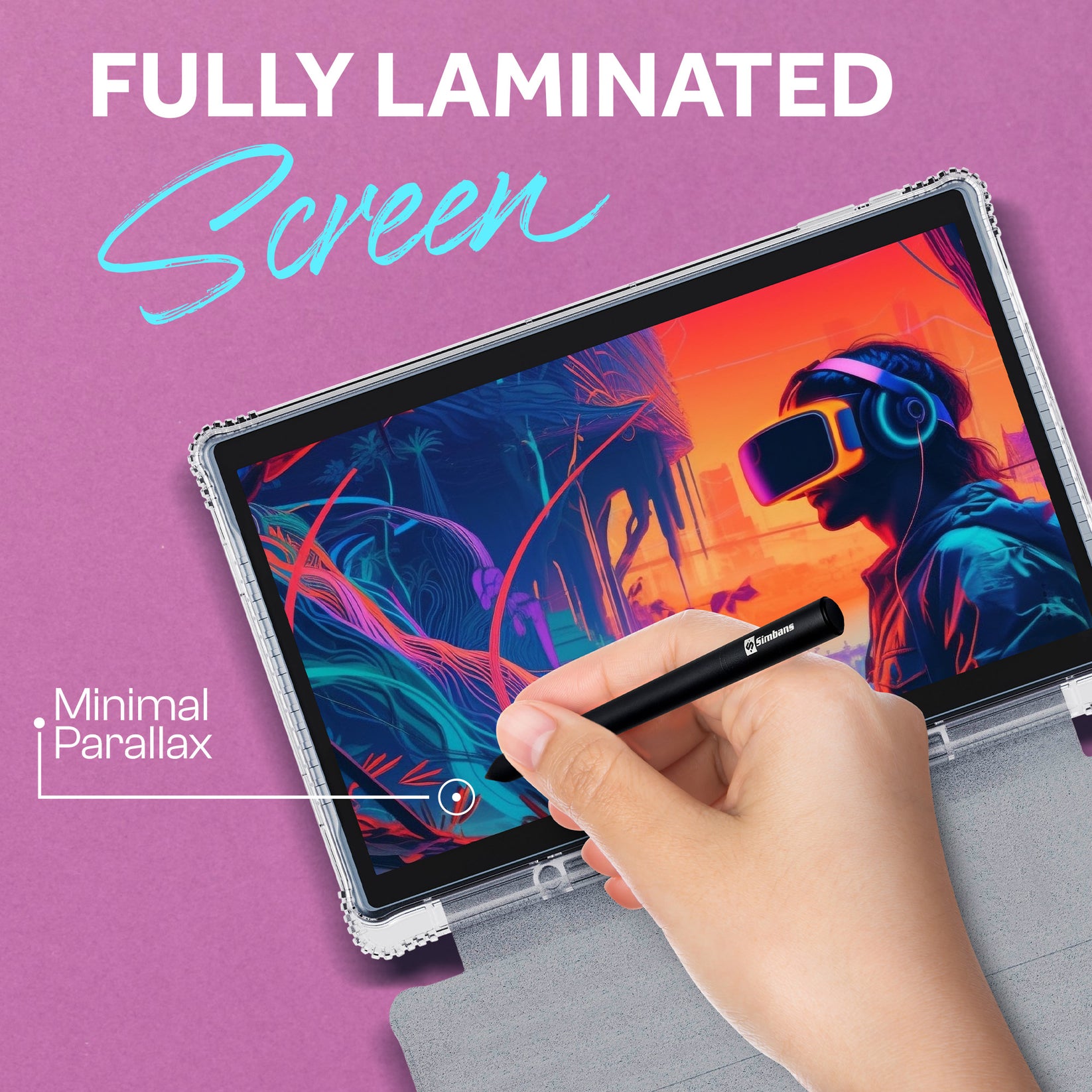 Stand Alone Drawing Tablet With Screen Simbans PicassoTab X14 Largest Standalone Drawing Tablet