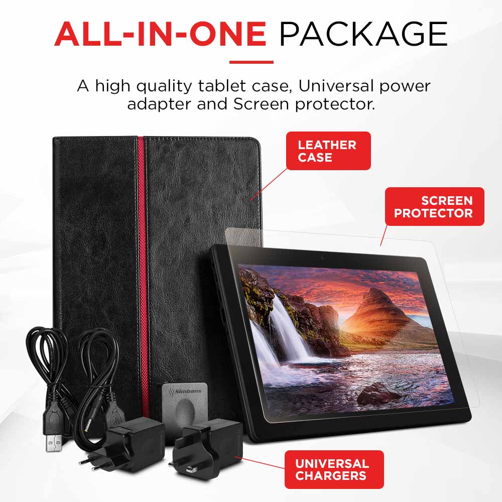 TangoTab 10 Inch Tablet All in one Set | Simbans TangoTab 10 Inch Tablet with Case